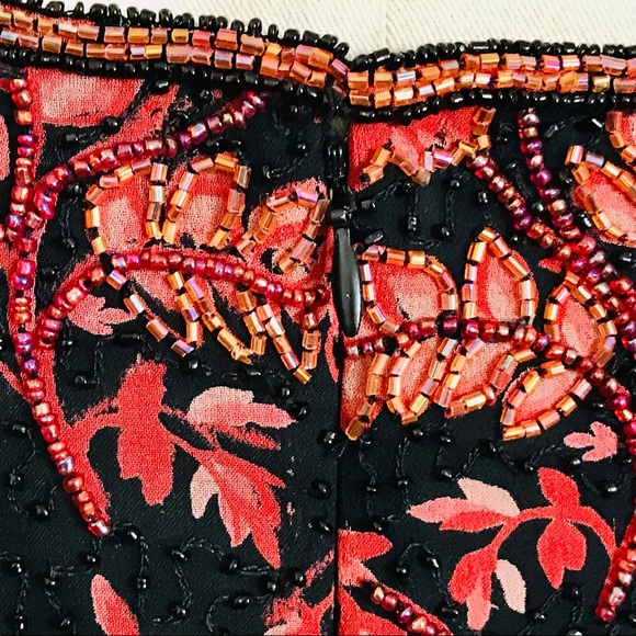 Silk Dress~Stunning & Beaded / Paradise..NY. / Host Pick - Picture 8 of 16